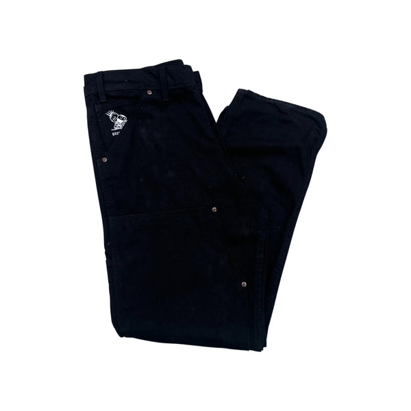 ifeelsaferwhenimwithyou black denim double knee jeans